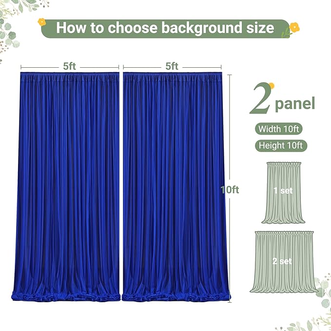 Royal Blue Tulle Backdrop Curtain - Image 7