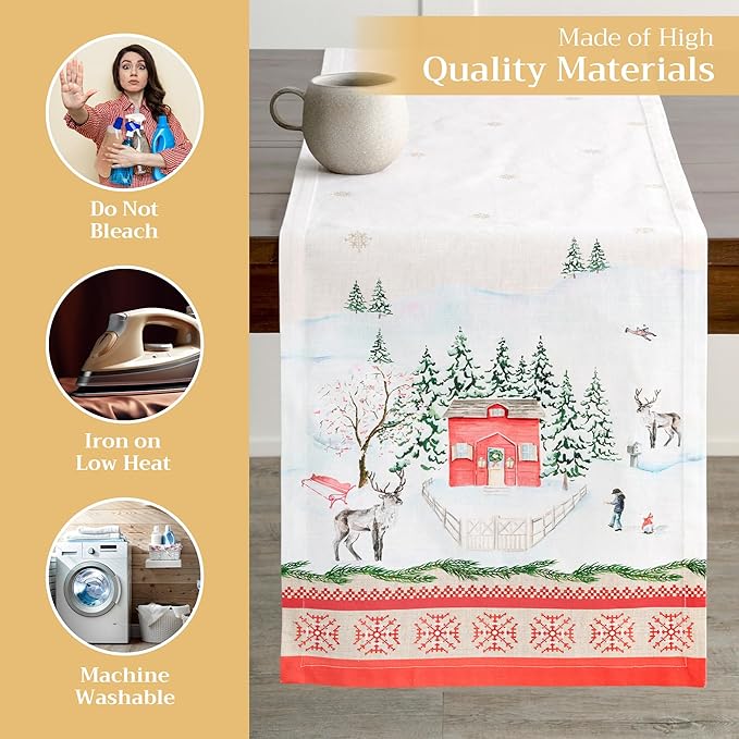 Maison d' Hermine Table Runner 100% Cotton Single Layer Table Runners 108 - Image 3