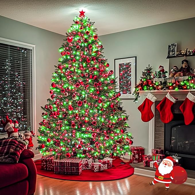JMEXSUSS 500 LED Red and Green Christmas Lights, 8 Modes 163ft String Lights - Image 3