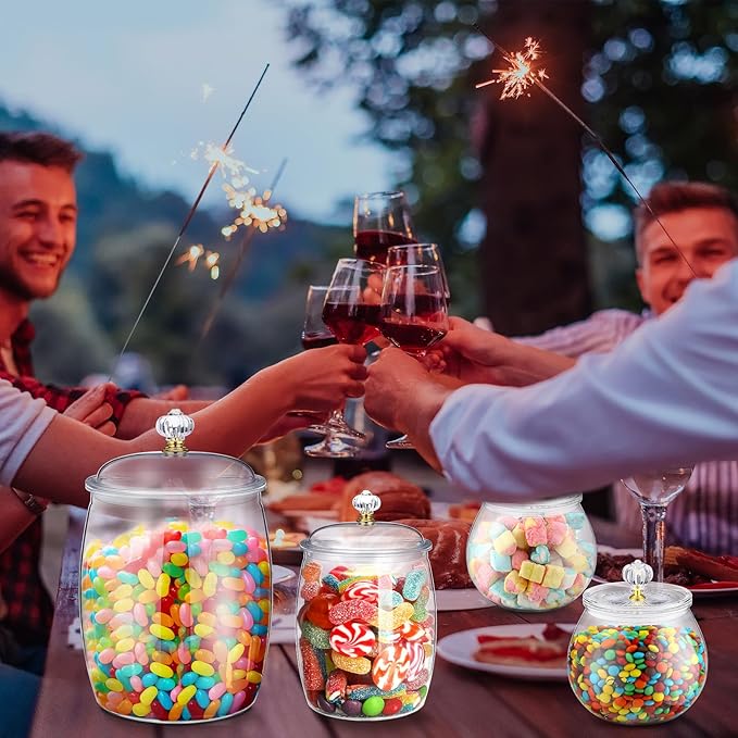 Nuogo 6 Pcs Plastic Candy and Cookie Jar - Image 5