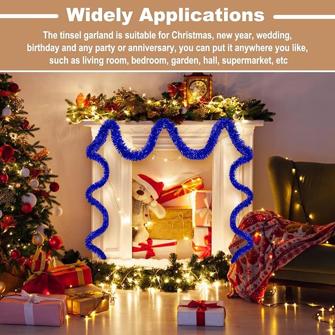 25 Feet Metallic Twist Tinsel Garland Backdrop - Image 4