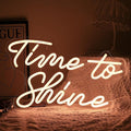 Time To Shine Neon Sign Warm White Led Sign Neon Lights by LISIGNVE