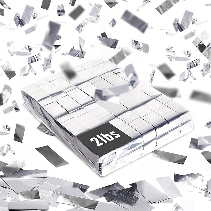 Silver Confetti Paper by JAPJA