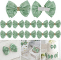 Moss Green Ribbon Bows 4'' Premade Satin Bow, Gift Bows by LiBongTa