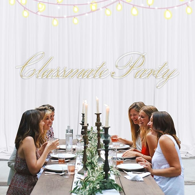 MEETSKY 10 feet x 10 feet White Backdrop Curtain - Image 5