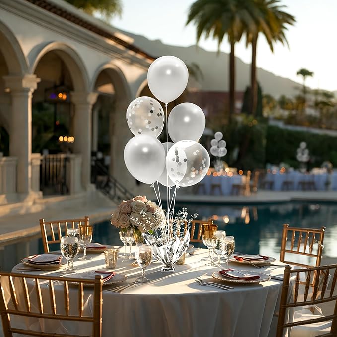 4 Set Silver Balloon Centerpieces - Image 2