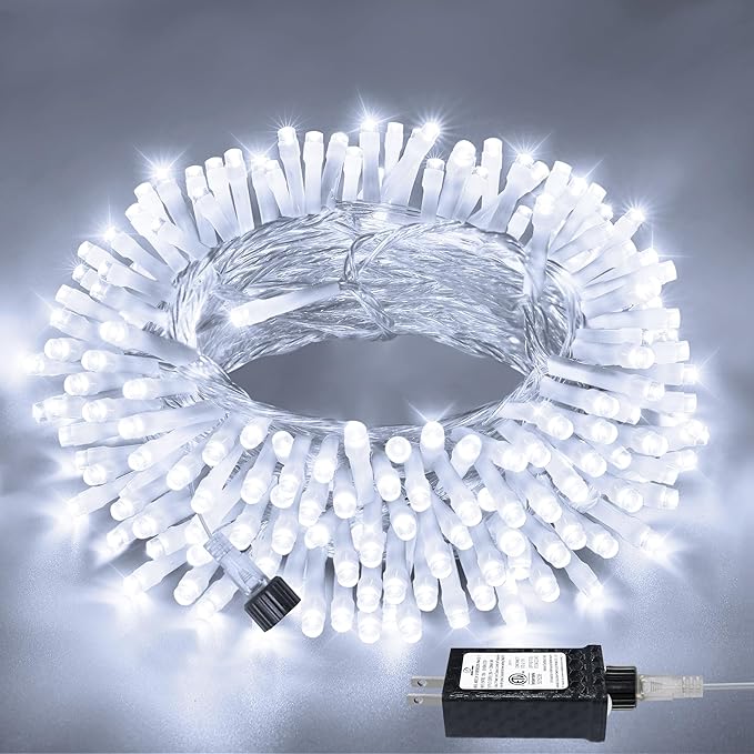 Christmas Decorations Connectable White String Lights Indoor, 150 LED Super by Ccinny