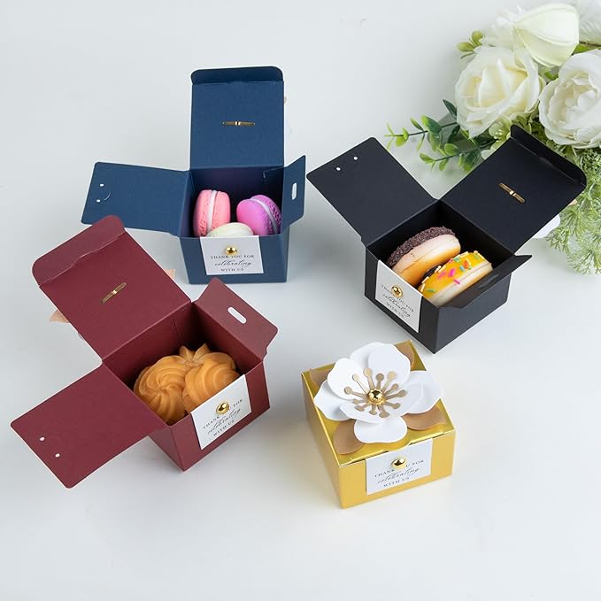 FEIYI 20 PCS Candy Boxes, 3 In 1 Black Favor Boxes - Image 6