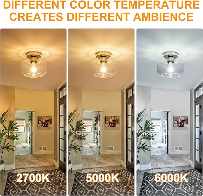 Semi Flush Mount Ceiling Light Fixture - Image 7