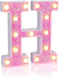 Foaky Pink Light up Letters，Pink Party Decorations, Girls Room Decor, Glitter by Foaky