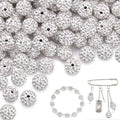 100 pcs 10mm Rhinestone Beads for Jewelry Making Crafting by TINKRSTUFF