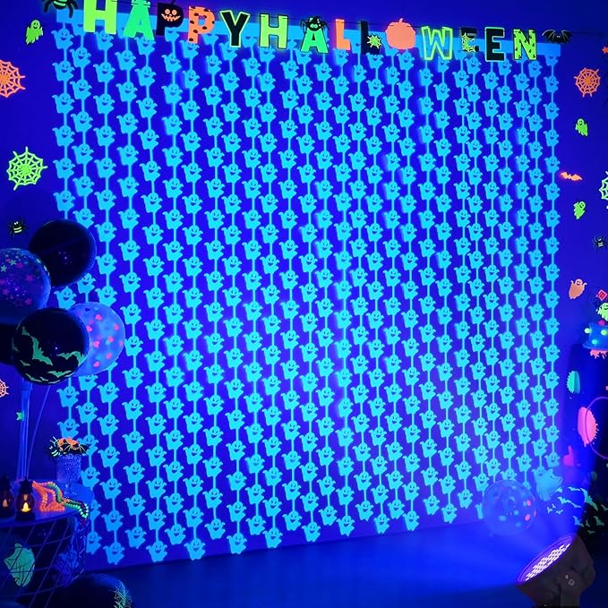 Neon Halloween Party Decorations, 2 Pack Glow in The Dark Party Supplies 3.3 x by MENSTARSI