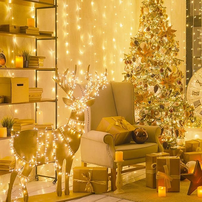 JMEXSUSS Connectable Warm White Christmas Lights Indoor Outdoor, 91.5ft 250 LED - Image 3