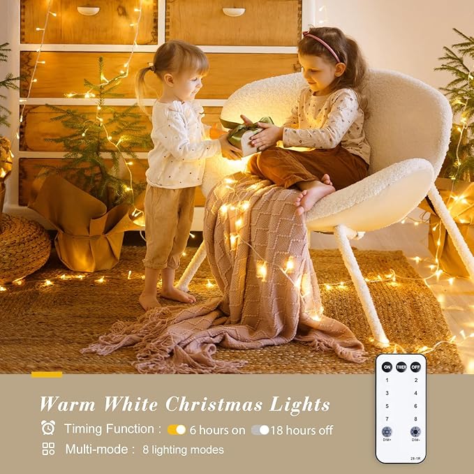 JMEXSUSS 230ft 720 LED Warm White Christmas String Lights Outdoor, Plug-in - Image 3