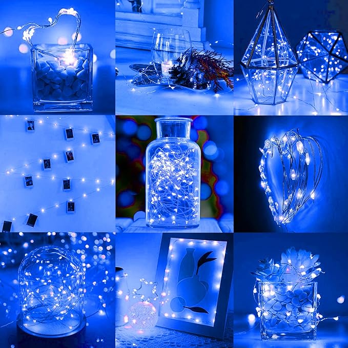 Blue Led Fairy Lights Battery Operated, 12 Pack LED Mini String Lights - Image 5