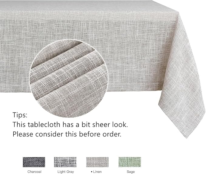 maxmill Flaxy Faux Linen Table Cloth - Image 5
