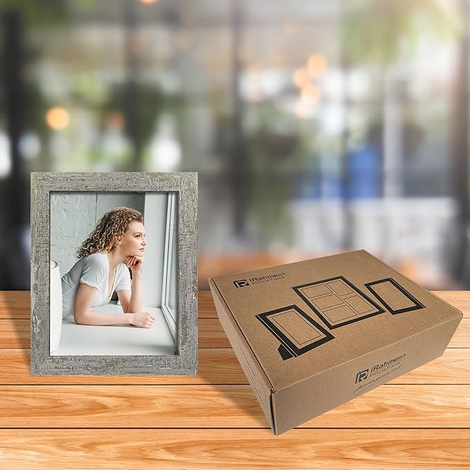 8x10 Picture Frame Set of 4, High Definition Glass Distressed Moss Green Frame - Image 7