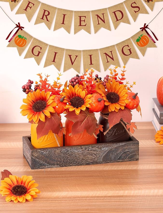 Mason Jar Fall Thanksgiving Centerpieces - Image 4