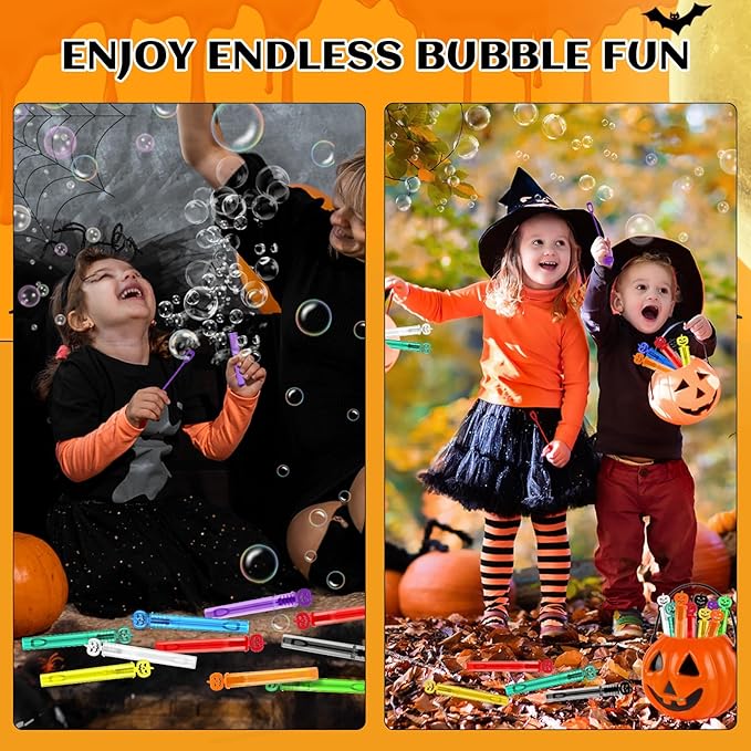 SpringFlower 300 PCS Halloween Bubble Wands, Party Favor Mini Bubble Wands - Image 5