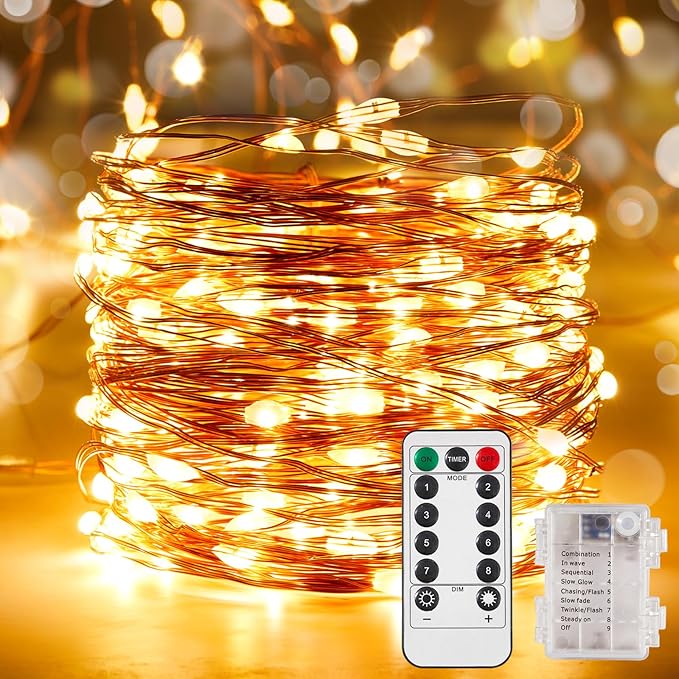 1 Pack 32.8 Ft. Battery Operated Outdoor String Lights by Ariceleo