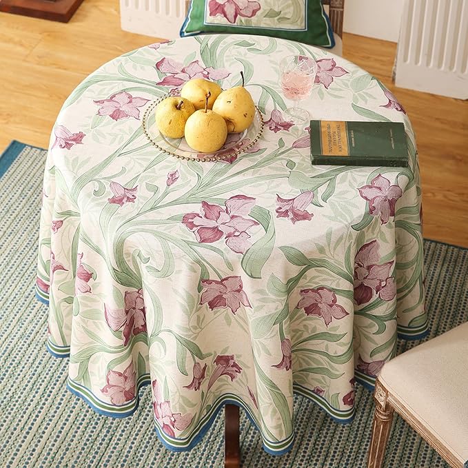 patdrea Designer Vintage Green Tablecloth - Image 8