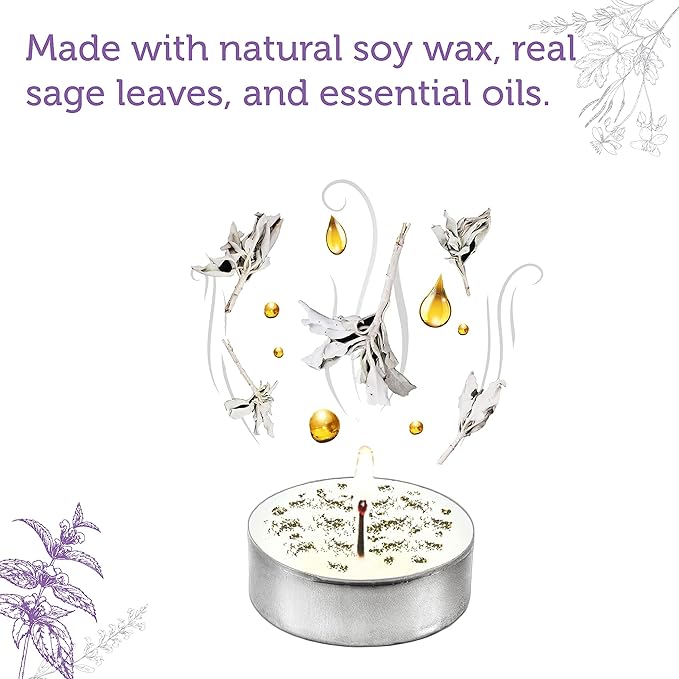 SOUL STICKS 12 Pack Little Smudgies Tealight Candles Smudge Candle - Image 3