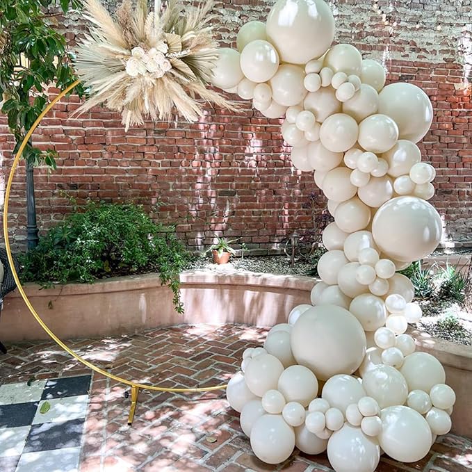 90pack White Sand Balloons Different Size 18/12/10/5 Inch Sand White Balloon - Image 3