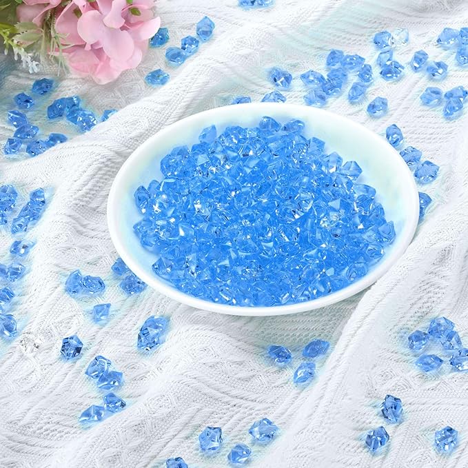 uxcell 1000pcs Fake Ice Rocks, Dazzling Clear Resin Crushed Ice Sparkling Fake - Image 4