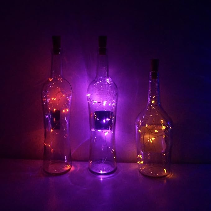 10 Pack 20 LED Wine Bottle Cork Lights Mini Fairy String Lights Copper Wire - Image 5