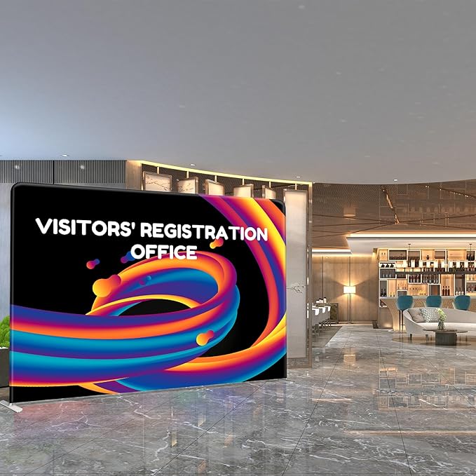 Custom Stand Backdrop with Aluminum Stand, 7.5x10ft Commercial Tension Fabric - Image 3