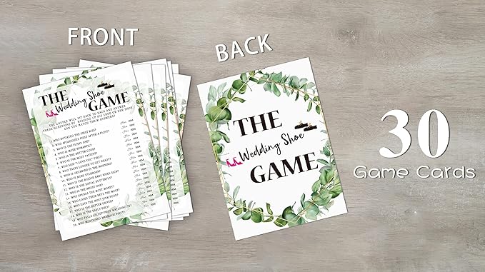 Bridal Shower Game Cards, Wedding Shoe Game, Tropical Jungle Theme Engagement - Image 3