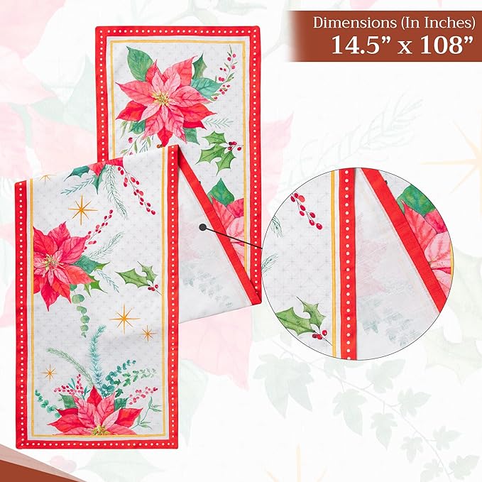 Maison d' Hermine Table Runner 100% Cotton Double Layer Table Runners 108 - Image 4