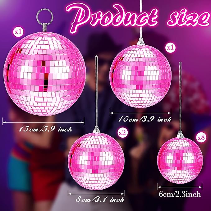 WILLBOND 12 Pack Disco Ball Mirror Ball - Image 3