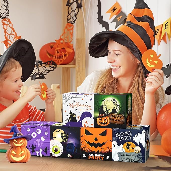 ScandiCasis 12 PCS Halloween Treat Boxes, 6 color, Halloween Treat Bag Stuffers - Image 6