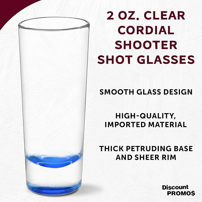 DISCOUNT PROMOS Cordial Shooter Shot Glasses 2 oz. Set of 10, Bulk Pack - Image 3