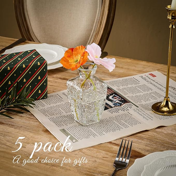 Glass Bud Vase Set of 5 Pcs Small Minimalist Vases - Image 6