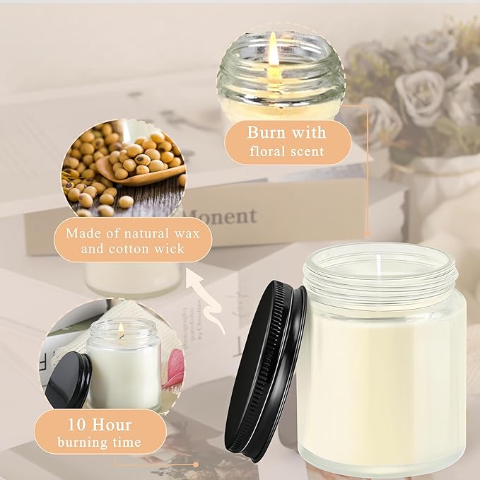 ACITHGL 36 Pcs 4oz Mini Mason Jar Candles Small Scented Candles Bulk - Image 5