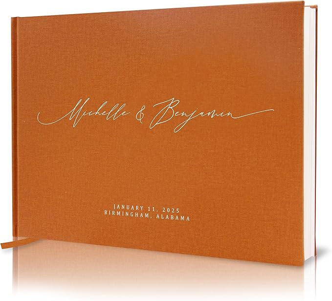 MUUJEE Personalized Guestbook in Terracotta by MUUJEE