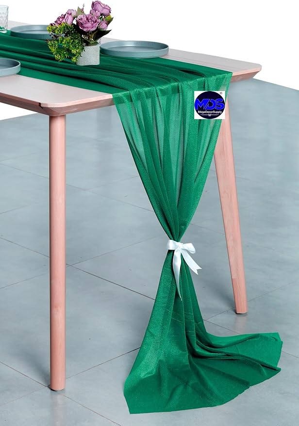 MDS 2 Pack 14ft Chiffon Table Runner 29 x 170 Inches Sheer Wedding Runner - Image 3