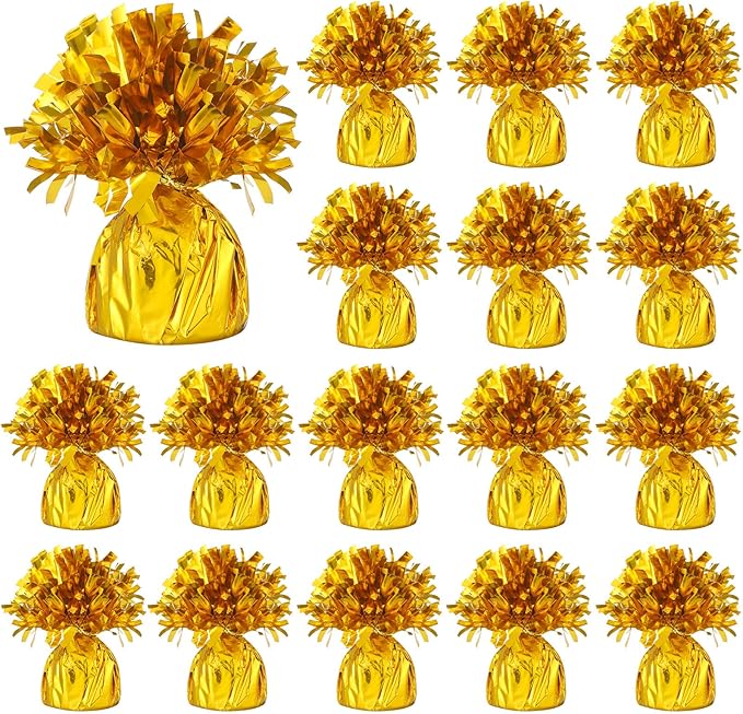 36 Pcs Metallic Balloon Weights Set Heavy Solid Metallic Anchor Balloon Holder by Dansib