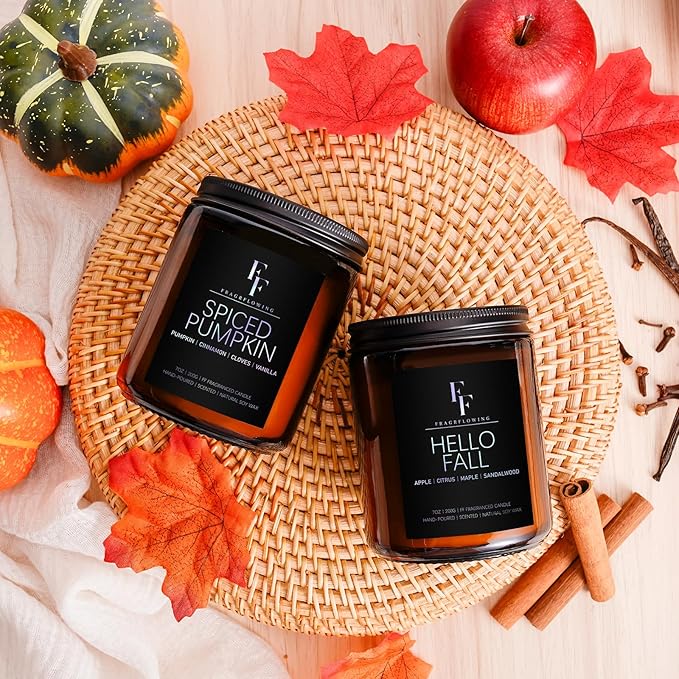 Fall Candles Set, 4 Pack Candles - Image 7