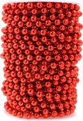 Mandala Crafts 8mm Faux Red Pearl Beads Roll by MandalaCrafts