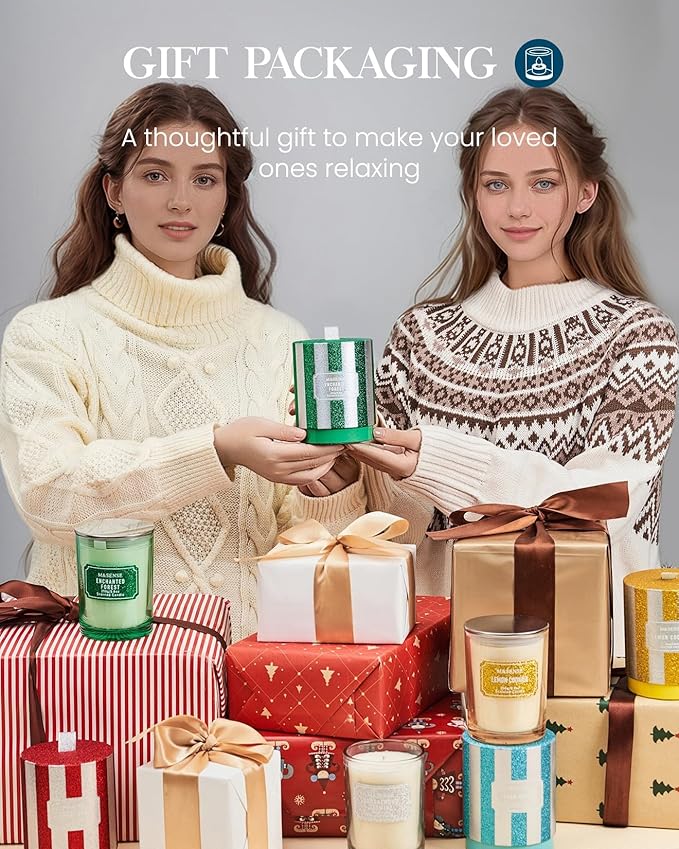 M&SENSE Ocean Scented Glitter Jar Candles, Holiday Gifts - Image 8
