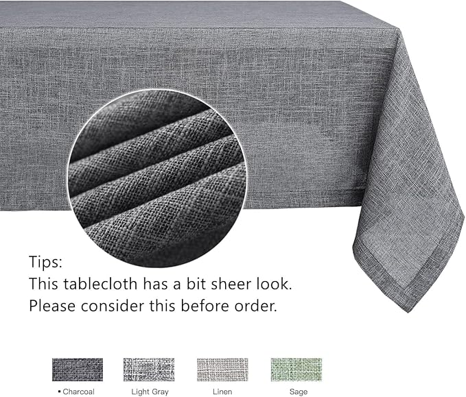 maxmill Flaxy Faux Linen Table Cloth - Image 5