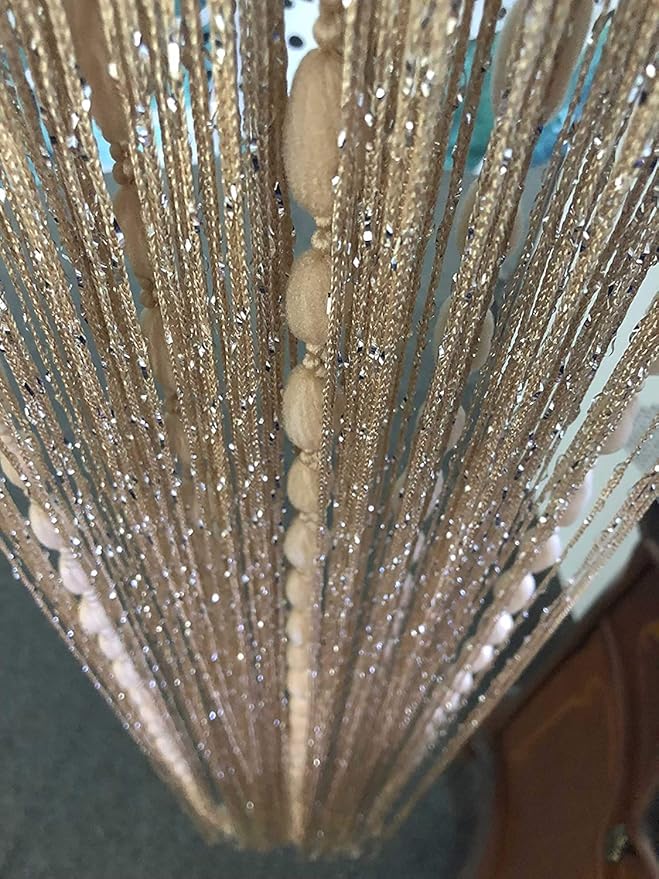 Hysenm Door String 39x79 Inch Curtains Champagne Panel Soft Balls Romantic by Hysenm