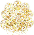 VHUWE 25 Pcs Gold Star Confetti Balloons, 12 Inch Clear Latex Balloon by VHUWE