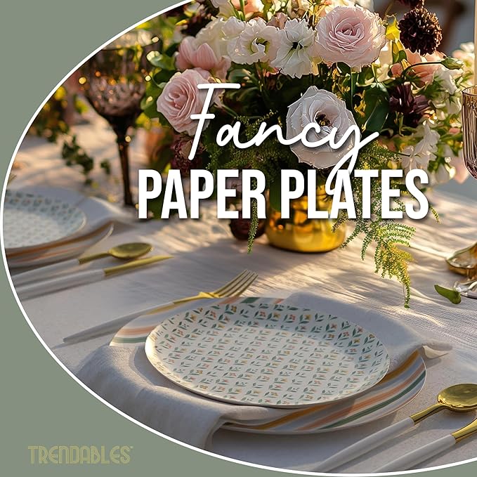 Trendables Heavy Duty Paper Plates Set - Image 8