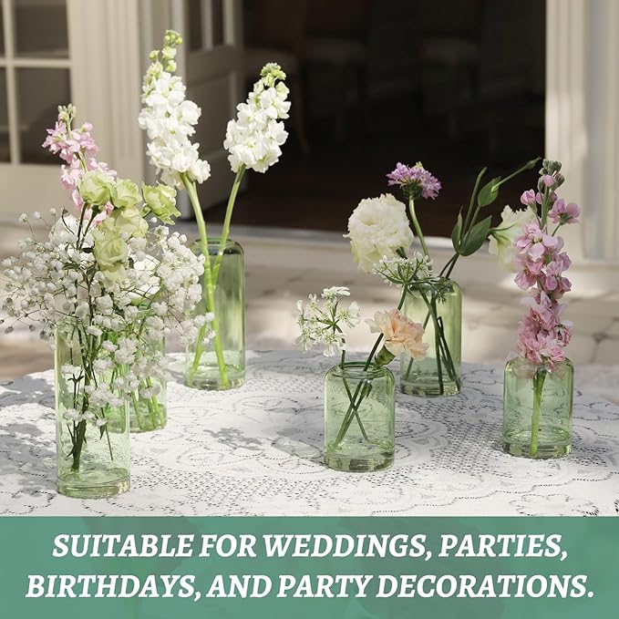 12Pcs Bud Vases Set, Glass Flower Vase - Image 5