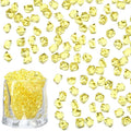 LAIDANLA 500PCS Yellow Acrylic Gems Vase Fillers Yellow Fake Ice Cubes Plastic by LAIDANLA