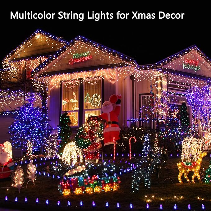 Toodour Solar Christmas Lights Outdoor, 2 Packs Total 144ft 400 LED Solar - Image 3